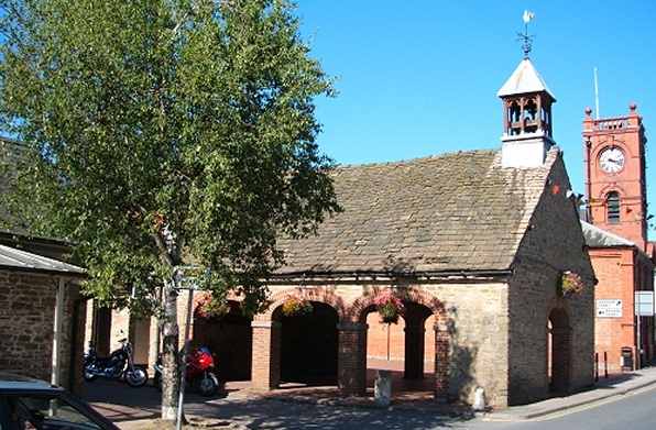 Kington Market Hall erected in the year 1654