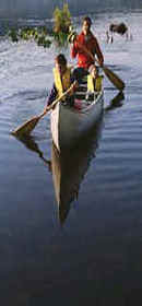 Canoeing on the river Wye in the Royal Forest of Dean